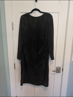 Black Ralph Lauren Sparkle Long-Sleeve Dress